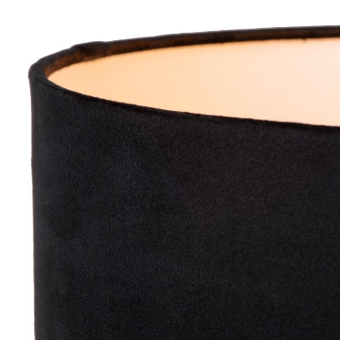 Black floor lamp modern, Tondo, with switch