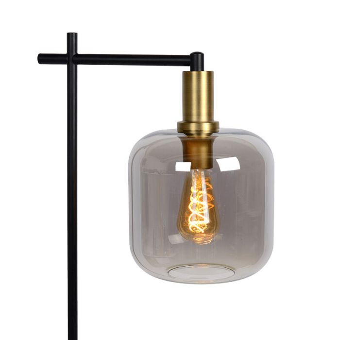 Grey floor lamp modern, Joanet, with switch