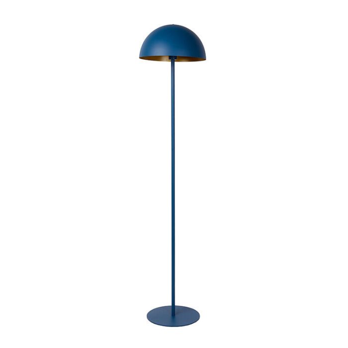 Blue floor lamp modern, Siemon, with switch
