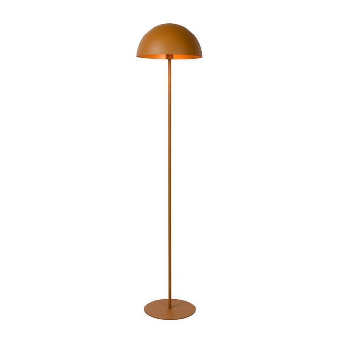 Yellow floor lamp modern, Siemon, with switch