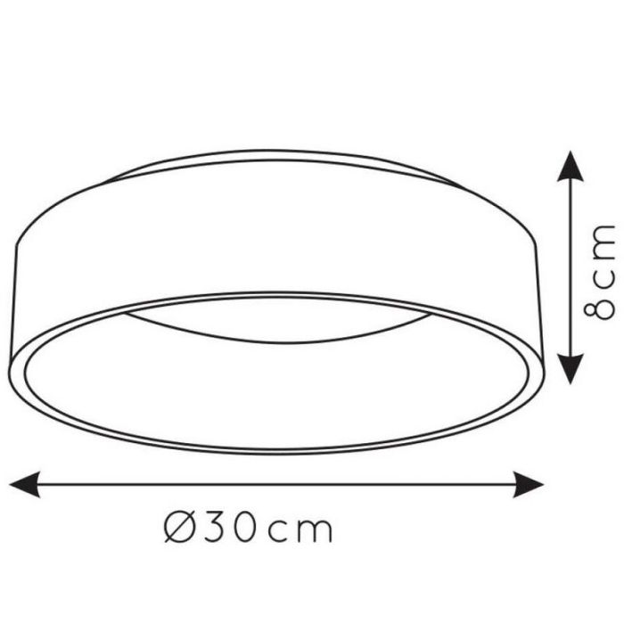 White flush ceiling light modern, Talowe, 20W, 3000K LED
