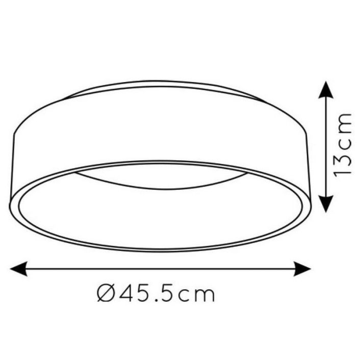 Black flush ceiling light modern, Talowe, 30W, 3000K LED