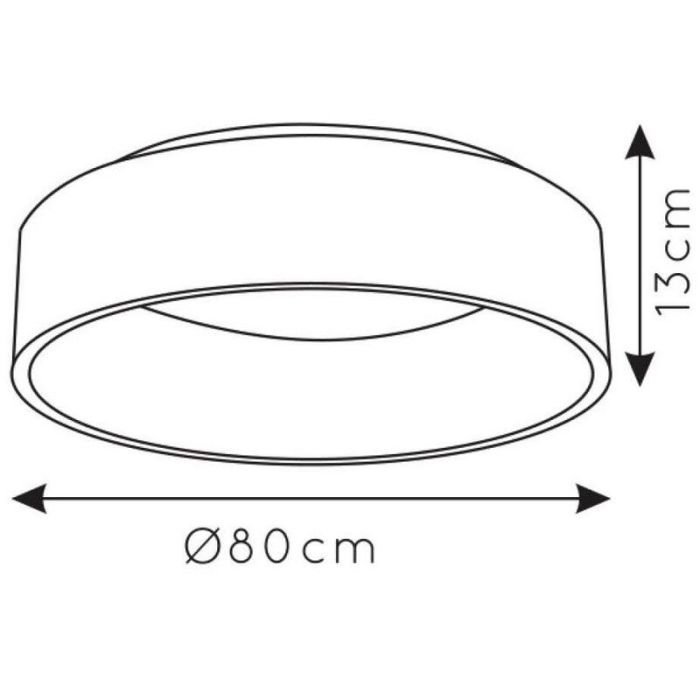 White flush ceiling light modern, Talowe, 80W, 3000K LED