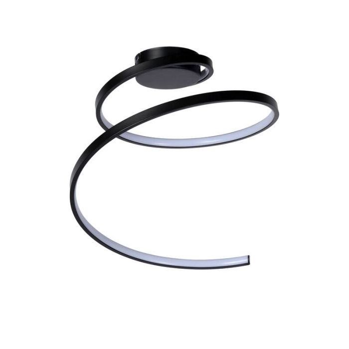 Black flush ceiling light modern, Maxence, 24W, 3000K LED