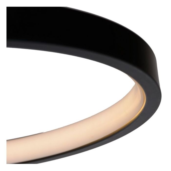 Black flush ceiling light modern, Maxence, 24W, 3000K LED