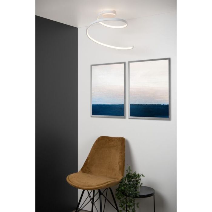 White flush ceiling light modern, Maxence, 24W, 3000K LED