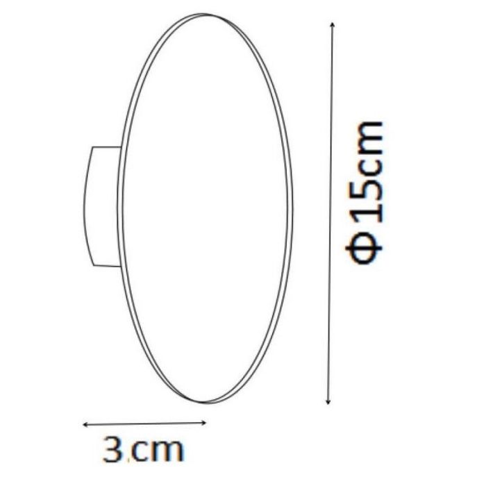 White wall light modern, Eklyps, 6W, 3000K LED