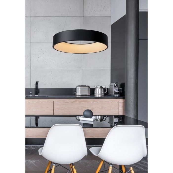 Black pendant light modern, Talowe, 39W, 3000K LED