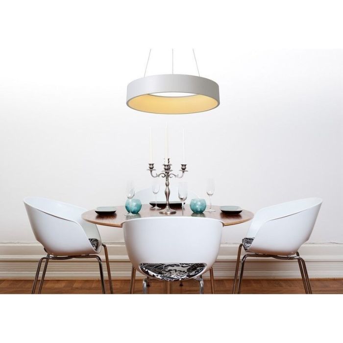 White pendant light modern, Talowe, 39W, 3000K LED