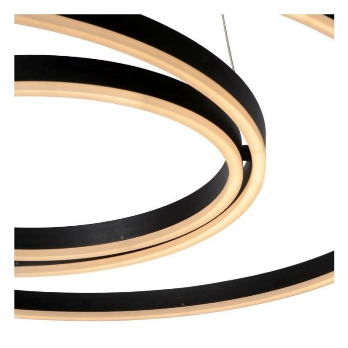 Black pendant light modern, Triniti, 32W, 3000K LED