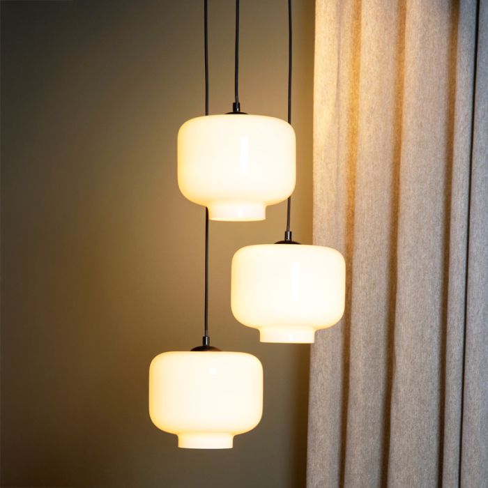 White pendant light retro, Medine