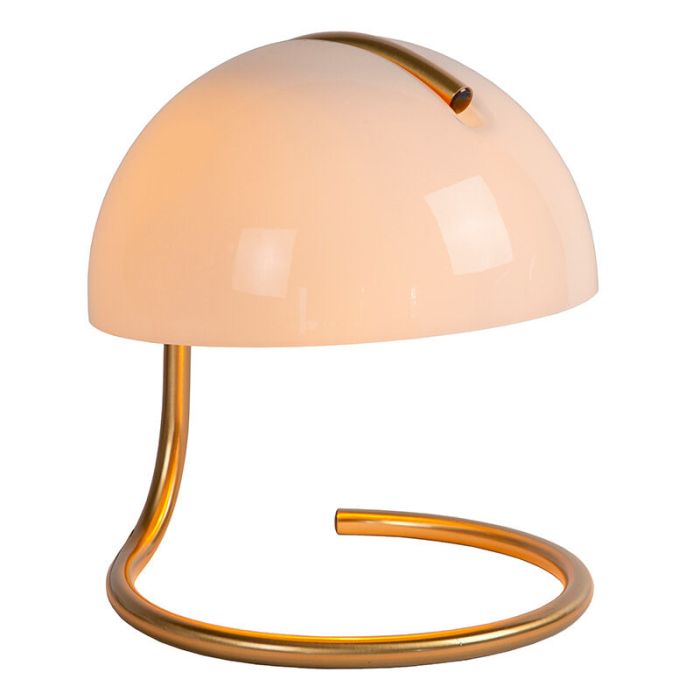 White table lamp retro, Cato, with switch