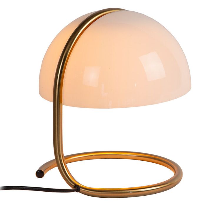 White table lamp retro, Cato, with switch
