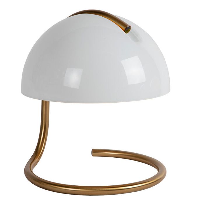 White table lamp retro, Cato, with switch