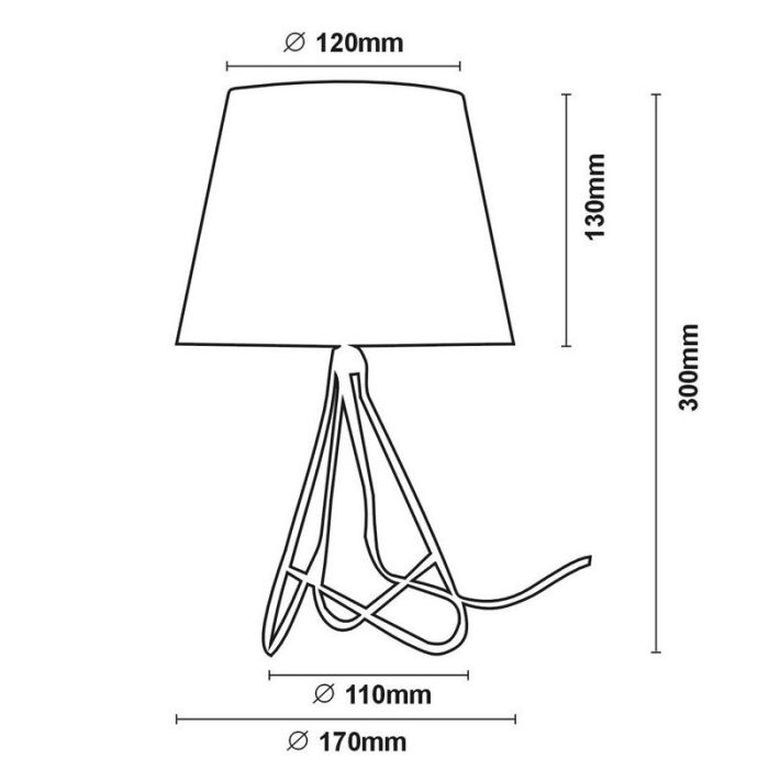 Chrome table lamp modern, Gitta, with switch