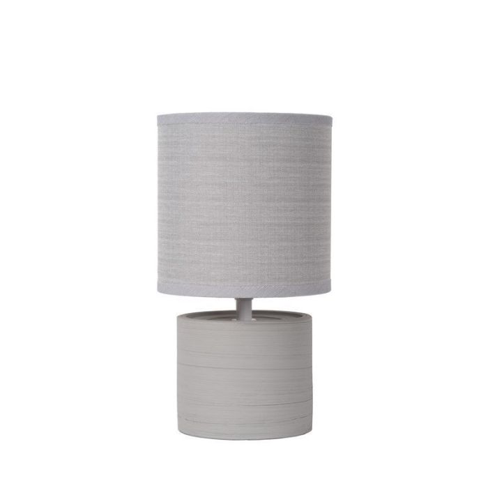 Ceramic table lamp grey, Greasby, with switch