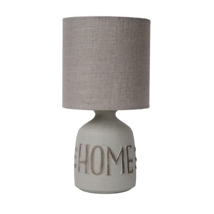 Ceramic table lamp grey, Cosby, with switch