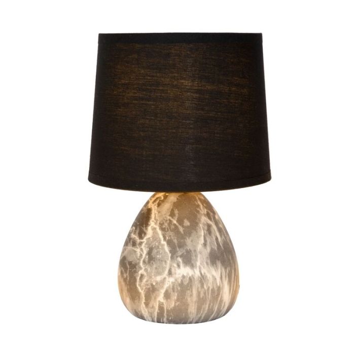 Ceramic table lamp white, Marmo, with switch