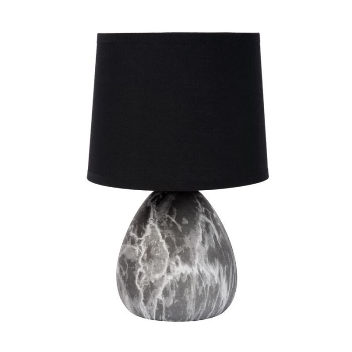 Ceramic table lamp white, Marmo, with switch