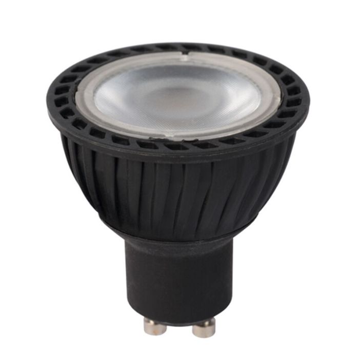 Dimmable Lucide GU10 LED light bulb, Jordan, black, 5w, 2200K