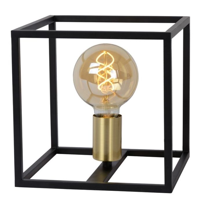 Golden table lamp modern, Ruben, with switch
