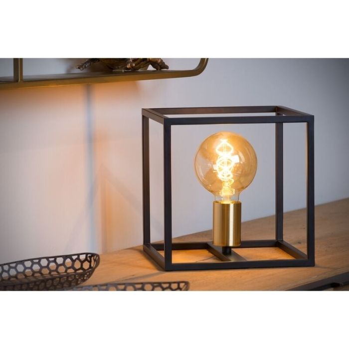 Golden table lamp modern, Ruben, with switch