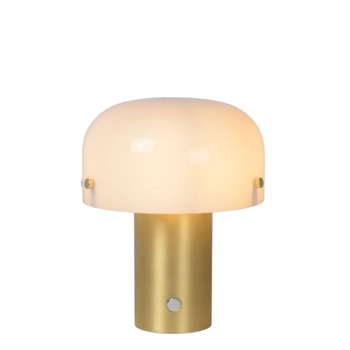 Golden table lamp rustic, Timon, with switch