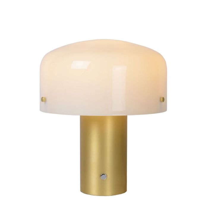 Golden table lamp rustic, Timon, with switch