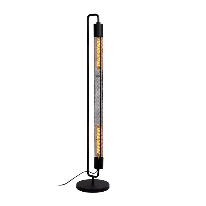 Black floor lamp modern, Calixt, with switch