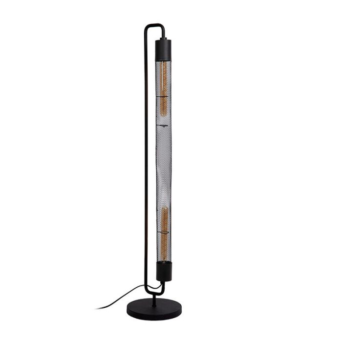 Black floor lamp modern, Calixt, with switch