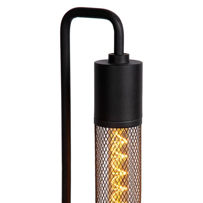 Black floor lamp modern, Calixt, with switch