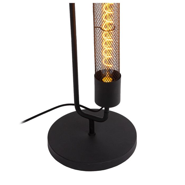 Black floor lamp modern, Calixt, with switch