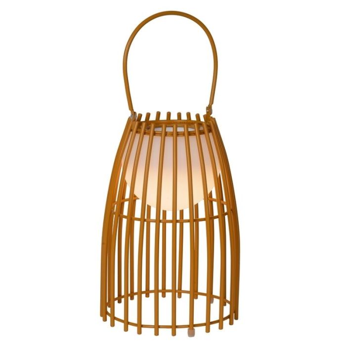 Brown out door table lamp retro, Fjara, 0,3W, 2700K LED, IP44, with touch dimmer