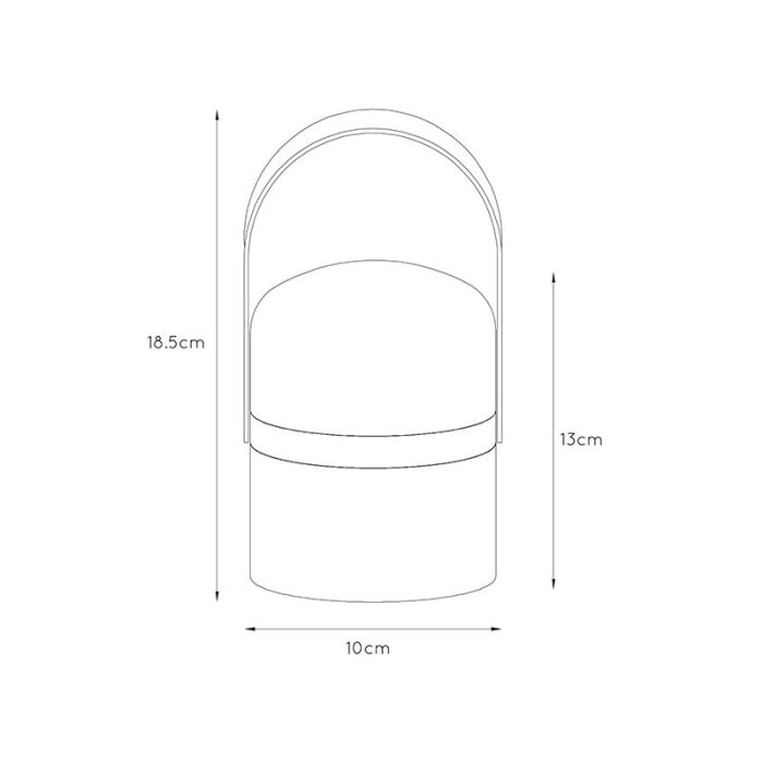 White out door table lamp modern, Little Joe, 3W, 2700K LED, IP44, with switch