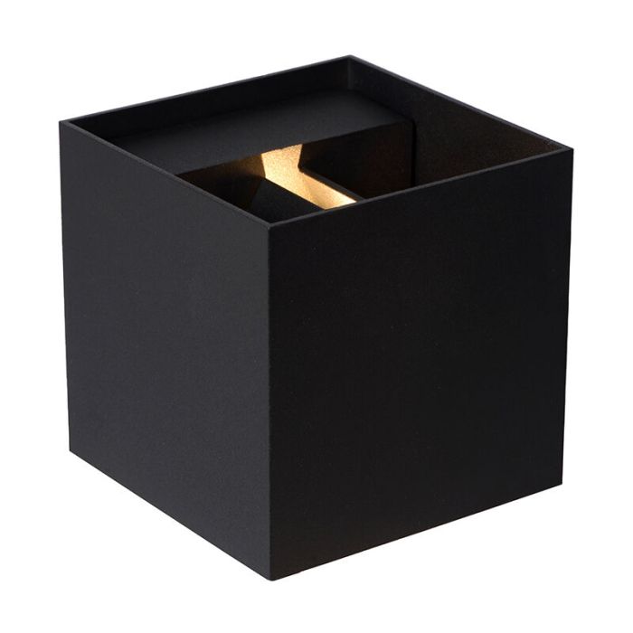 Black up down wall light modern, Axi, 6W, 2700K LED, IP54