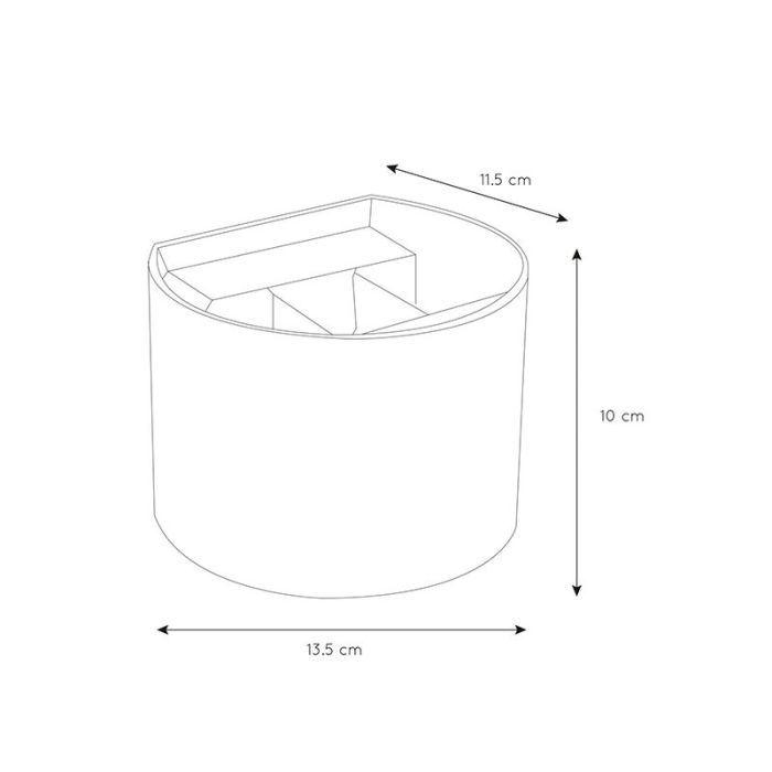 Black up down wall light modern, Axi, 6W, 2700K LED, IP54