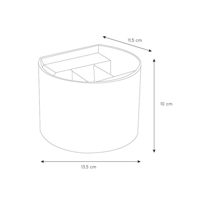 White up down wall light modern, Axi, 6W, 2700K LED, IP54