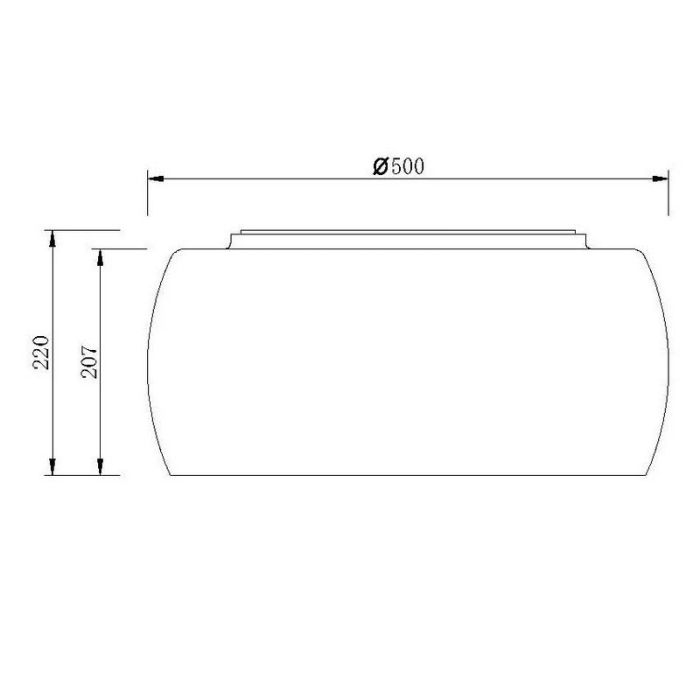 Chrome flush ceiling light modern, Pearl