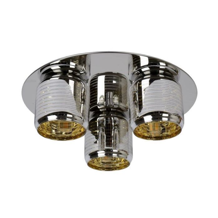 Chrome flush ceiling light modern, Eryn