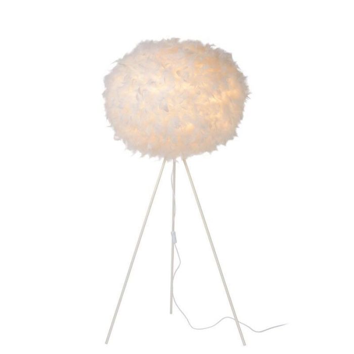 White floor lamp modern, Goosy, with switch