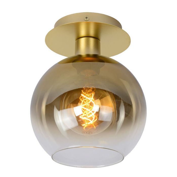 Golden flush ceiling light retro, Marius