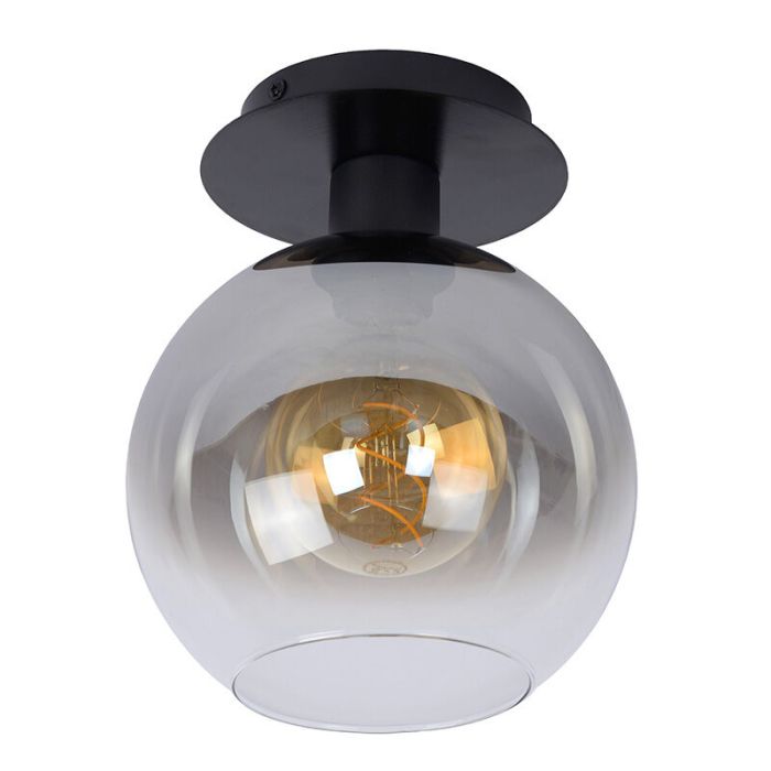 Grey flush ceiling light retro, Marius