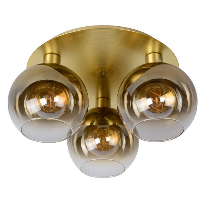Golden flush ceiling light retro, Marius