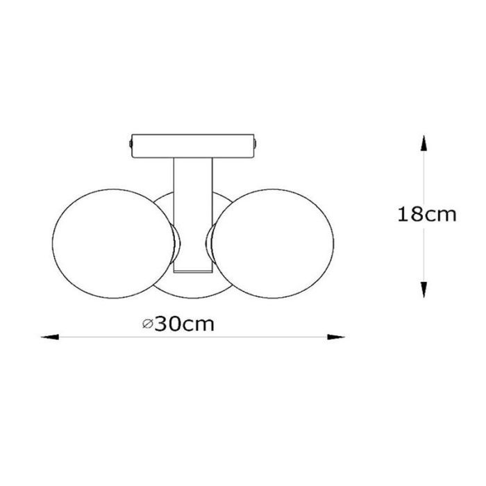 Golden bathroom ceiling light modern, Trudy, IP44