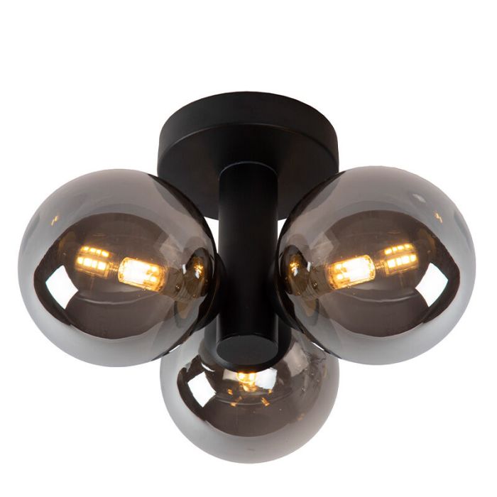 Black bathroom ceiling light modern, Trudy, IP44