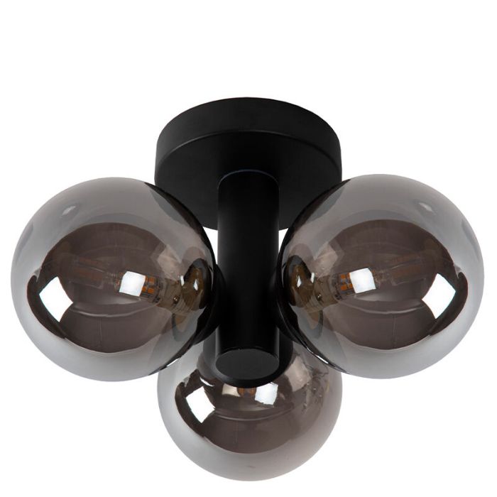 Black bathroom ceiling light modern, Trudy, IP44
