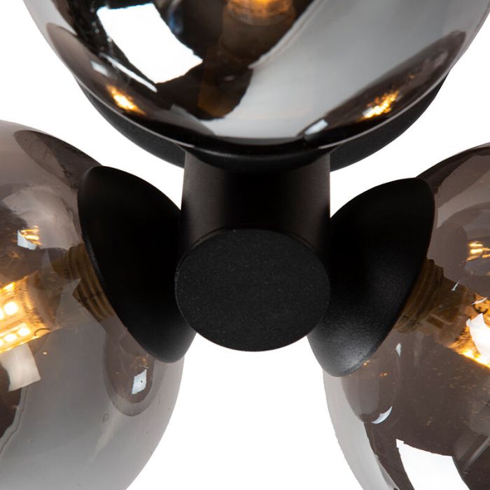 Black bathroom ceiling light modern, Trudy, IP44