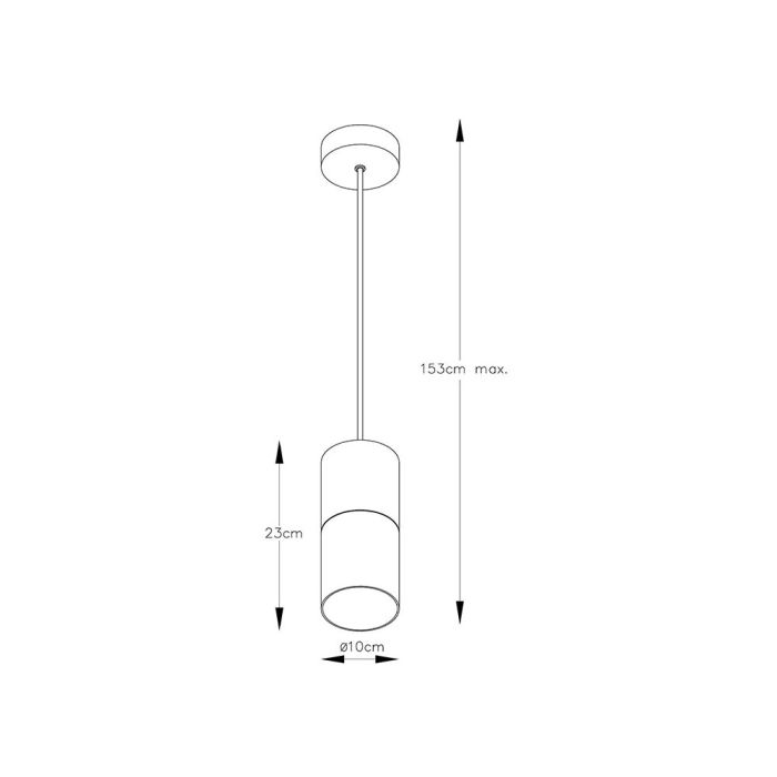 Grey pendant light modern, Zino