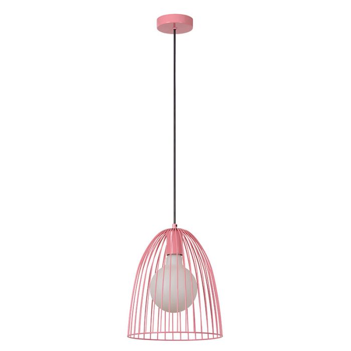 Pink children's pendant light metal, Macarons