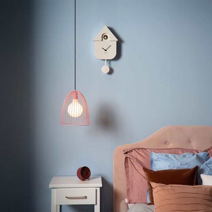 Pink children's pendant light metal, Macarons